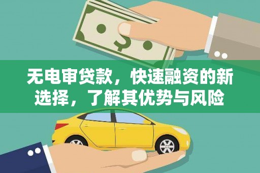 麻豆无电审贷款，快速融资的新选择，了解其优势与风险