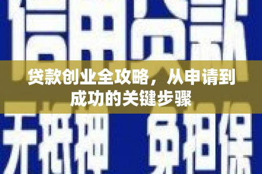麻豆贷款创业全攻略，从申请到成功的关键步骤