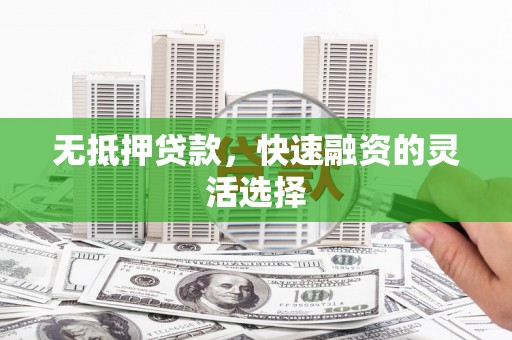 麻豆无抵押贷款，快速融资的灵活选择