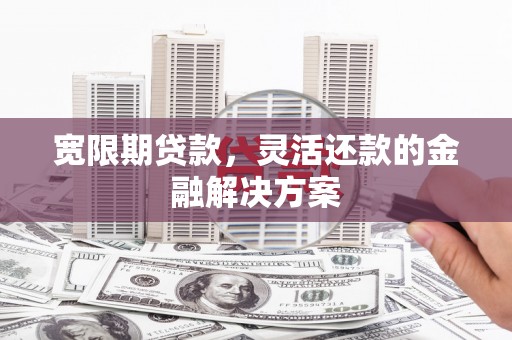 麻豆宽限期贷款，灵活还款的金融解决方案