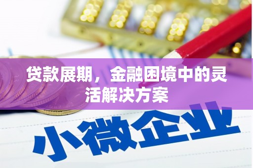 麻豆贷款展期，金融困境中的灵活解决方案