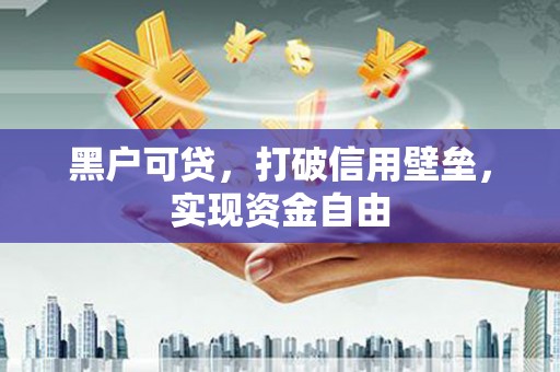 麻豆黑户可贷，打破信用壁垒，实现资金自由