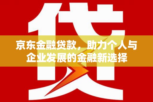 麻豆京东金融贷款，助力个人与企业发展的金融新选择