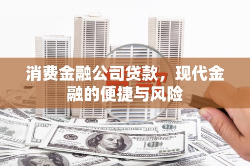 麻豆消费金融公司贷款，现代金融的便捷与风险