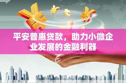 麻豆平安普惠贷款，助力小微企业发展的金融利器