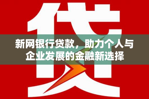 麻豆新网银行贷款，助力个人与企业发展的金融新选择