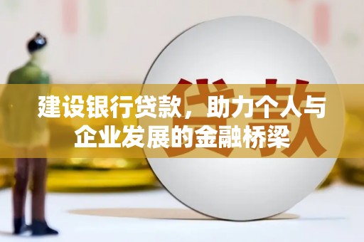 麻豆建设银行贷款，助力个人与企业发展的金融桥梁