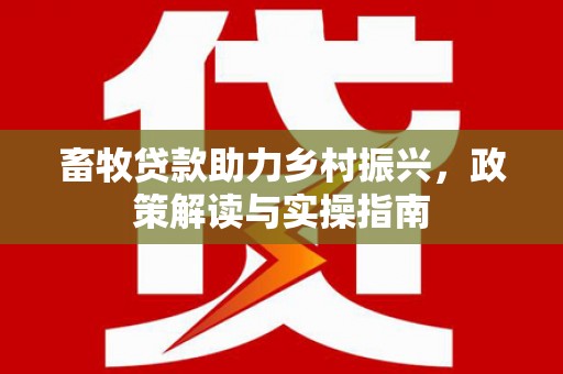 麻豆畜牧贷款助力乡村振兴，政策解读与实操指南