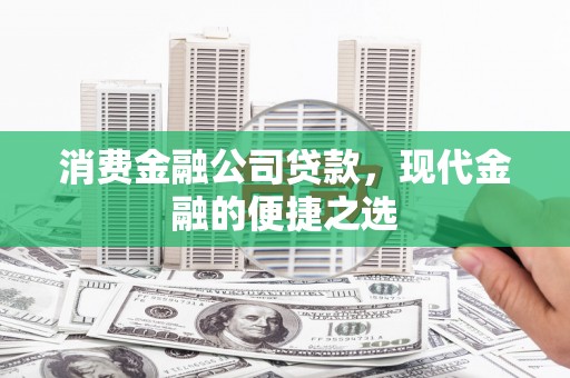 麻豆消费金融公司贷款，现代金融的便捷之选