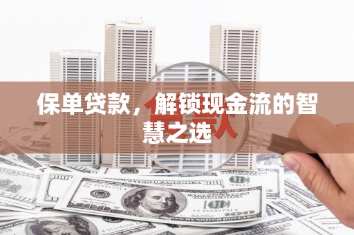 麻豆保单贷款，解锁现金流的智慧之选