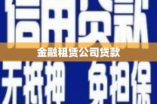 麻豆金融租赁公司贷款