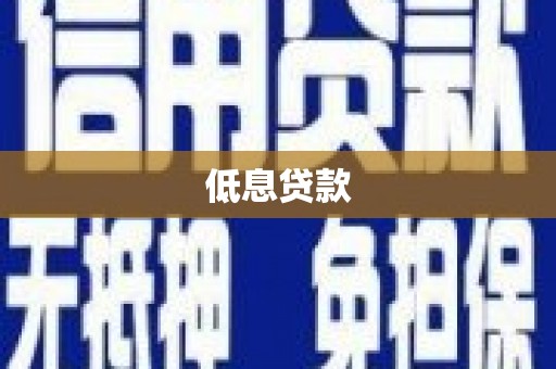 麻豆低息贷款