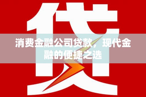 麻豆消费金融公司贷款，现代金融的便捷之选